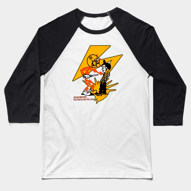 Electricity Bad Brains Baseball T-Shirt by tamzelfer